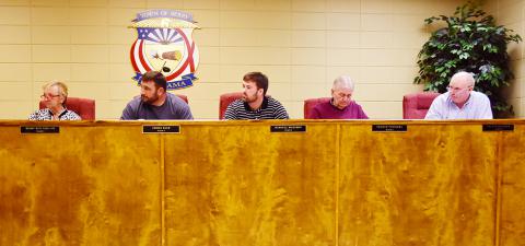  Shown are the Berry Town Council members at the Jan. 8 meeting. From left: Mary Sue Lollar, Chris Rice, Russell Madison, Troyce Townsel and Calvin Madison.