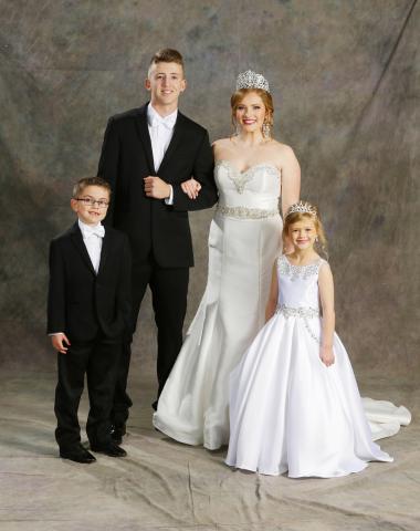 Shown are Campus King & Queen - Blake Wallace and Lindy Hindman and Capebearers - Camden Tucker and Riley May Hindman.