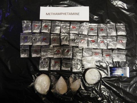 Shown are the methamphetamines that were seized during a drug bust made by the Fayette Sheriff Department. Other drugs were also seized at the time of the arrest.