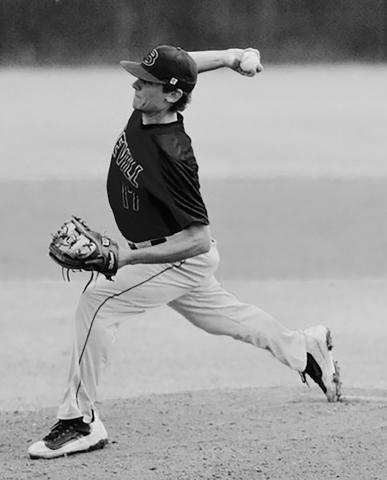 Brandon Rickman, a Fayette County High School graduate, is shown pitching for Bevill against Lawson State.