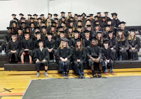 Shown is FMS eighth grade graduation class.