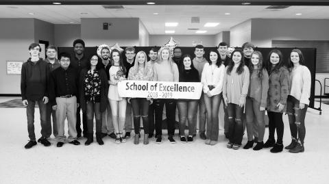 Students earning AP qualifying scores at Fayette County High School were honored on Oct. 18. Shown from front: Branyon Berry, Lincoln Cruz, Claudia Brown, Scarlett Turner, Holley Files, Mackenzie Nelson, Grace Sullivan, Kayley Strickland, Kylie Junkin, Halle Hallmark, Alexis Roberts and Alexa Rogers. Back: Robert Watts, Joseph Cummings, Brody Plunkett, Dalton Wright, Colby Allison, Jacob Dumpson, Carter Sanford, Harrison Whitley and Seth Stough.