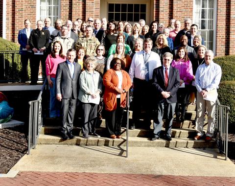 Pictured are several of the Fayette Community Foundation’s board members and grant recipients as they posed for a picture following the grant award presentation.