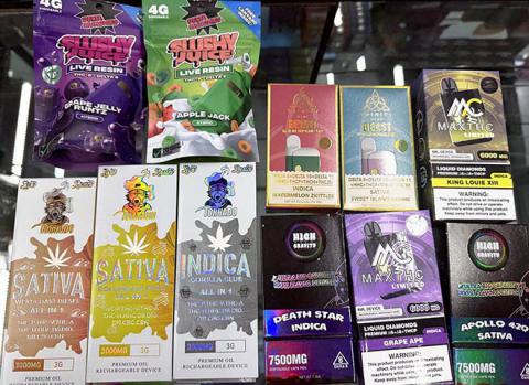 Delta 8, the product in question, comes in many varieties that are sold at local gas stations. Pictured above are some of the products that are currently available to adults over the age of 21.