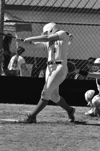 Berry’s Alivia Morrison makes contact at the plate during varsity softball action as the Lady Wildcats start their season.